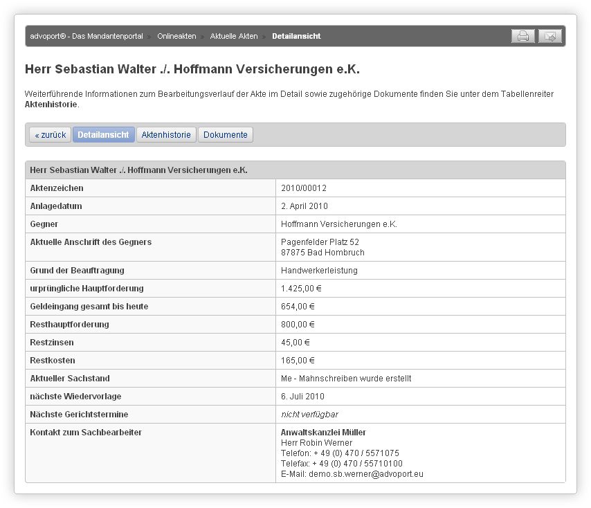 advoport ® hilft bei der Optimierung der Unternehmsinternen Workflows.