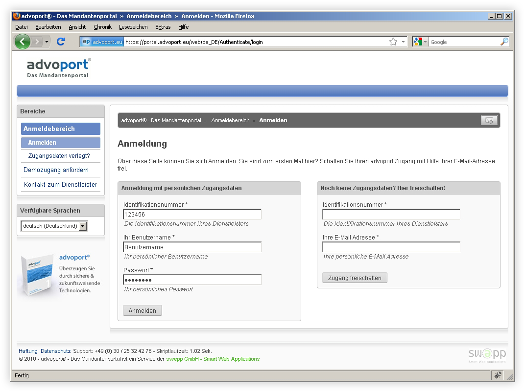 advoport ® - Das Mandanttenportal